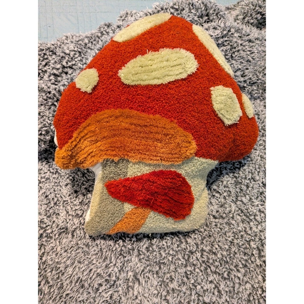 Storehouse Seasonal Accent Mushroom Throw Pillow Whimsical 15x14x8 Cottagecore - Picture 3 of 10